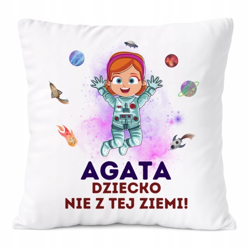Poduszka Prezent Dla Agaty Córki Dziecka z Nadrukiem ze Zdjęciem