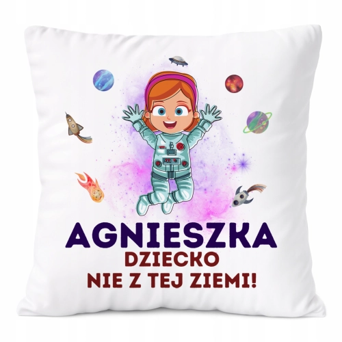 Poduszka Prezent Dla Agnieszki Córki Dziecka z Nadrukiem ze Zdjęciem