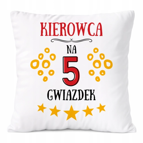 Poduszka Dla Kierowcy na Prezent z Nadrukiem ze Zdjęciem Biała PoliDraw