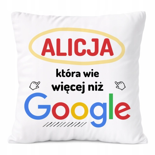 Poduszka Prezent Dla Alicji Córki Dziecka z Nadrukiem ze Zdjęciem
