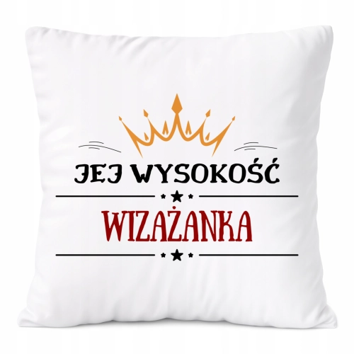 Poduszka Dla Wizażanki na Prezent z Nadrukiem ze Zdjęciem Biała PoliDraw