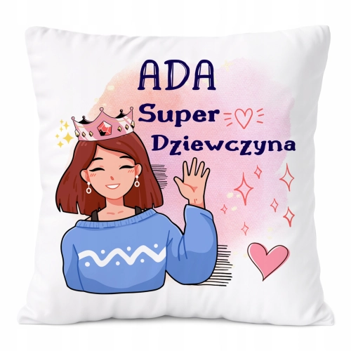 Poduszka Prezent Dla Ady Córki Dziecka z Nadrukiem ze Zdjęciem