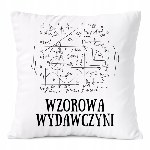 Poduszka Dla Wydawczyni na Prezent z Nadrukiem ze Zdjęciem Biała PoliDraw