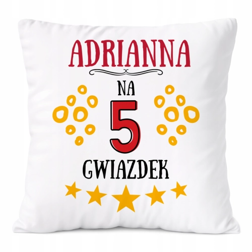 Poduszka Prezent Dla Adrianny Córki Dziecka z Nadrukiem ze Zdjęciem