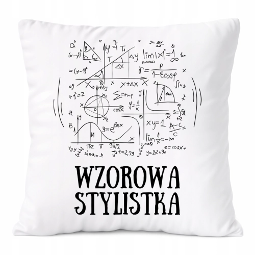 Poduszka Dla Stylistki na Prezent z Nadrukiem ze Zdjęciem Biała PoliDraw