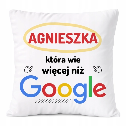 Poduszka Prezent Dla Agnieszki Córki Dziecka z Nadrukiem ze Zdjęciem