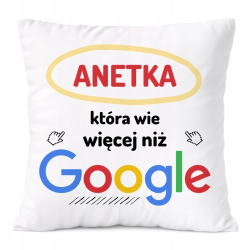 Poduszka Prezent Dla Anetki Córki Dziecka z Nadrukiem ze Zdjęciem