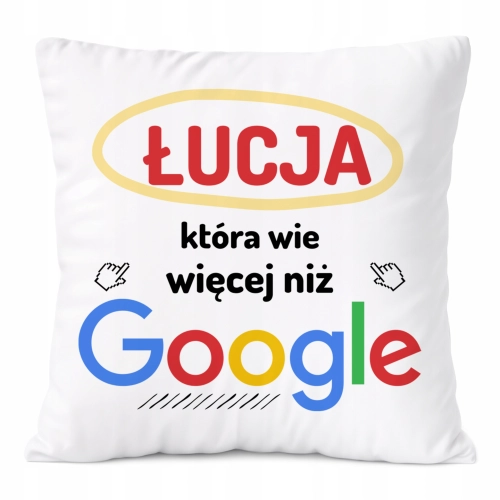 Poduszka Prezent Dla Łucji Córki Dziecka z Nadrukiem ze Zdjęciem