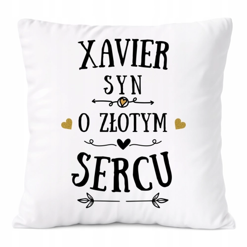 Poduszka Prezent Dla Xaviera Syna Dziecka z Nadrukiem ze Zdjęciem