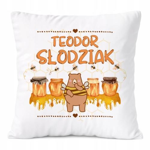 Poduszka Prezent Dla Teodora Syna Dziecka z Nadrukiem ze Zdjęciem
