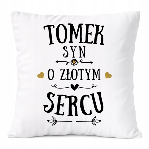 Poduszka Prezent Dla Tomka Syna Dziecka z Nadrukiem ze Zdjęciem