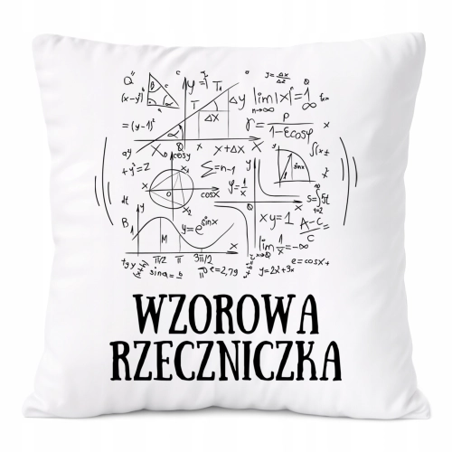 Poduszka Dla Rzeczniczki na Prezent z Nadrukiem ze Zdjęciem Biała PoliDraw