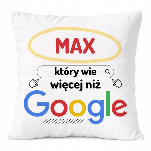 Poduszka Prezent Dla Maxa Syna Dziecka z Nadrukiem ze Zdjęciem