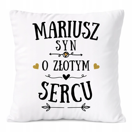 Poduszka Prezent Dla Mariusza Syna Dziecka z Nadrukiem ze Zdjęciem