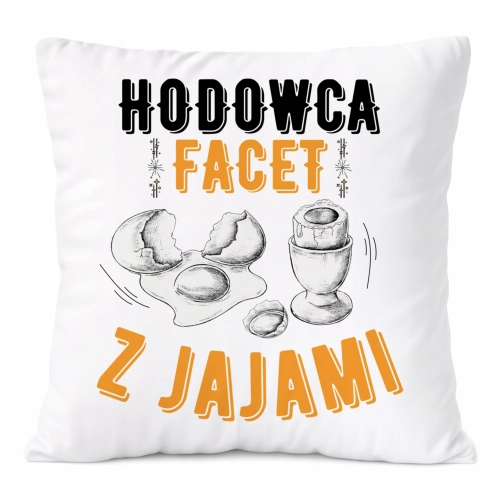 Poduszka Dla Hodowcy na Prezent z Nadrukiem ze Zdjęciem Biała PoliDraw