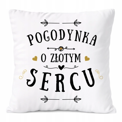 Poduszka Dla Pogodynki na Prezent z Nadrukiem ze Zdjęciem Biała PoliDraw