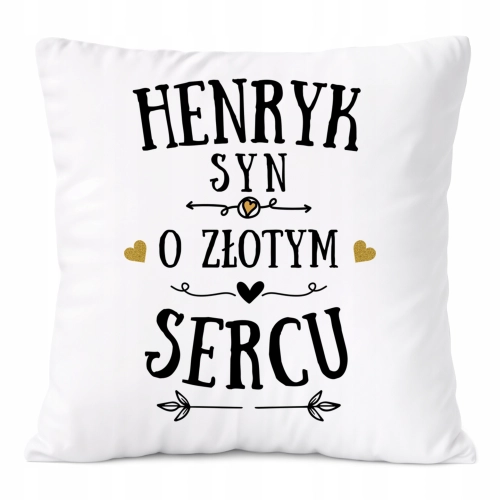 Poduszka Prezent Dla Henryka Syna Dziecka z Nadrukiem ze Zdjęciem