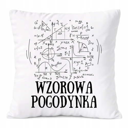 Poduszka Dla Pogodynki na Prezent z Nadrukiem ze Zdjęciem Biała PoliDraw