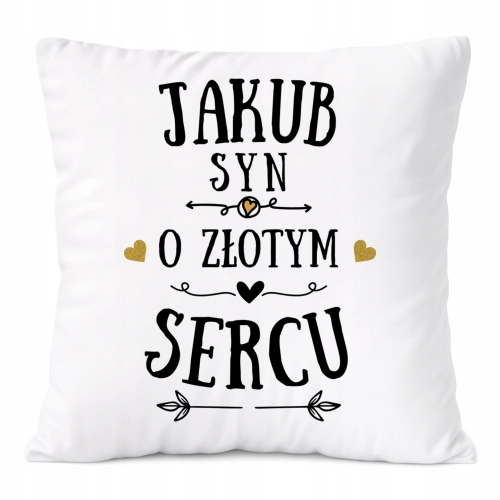 Poduszka Prezent Dla Jakuba Syna Dziecka z Nadrukiem ze Zdjęciem