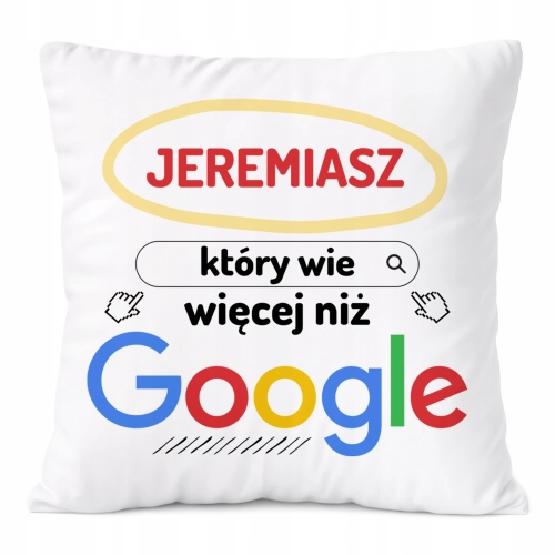 Poduszka Prezent Dla Jeremiasza Syna Dziecka z Nadrukiem ze Zdjęciem