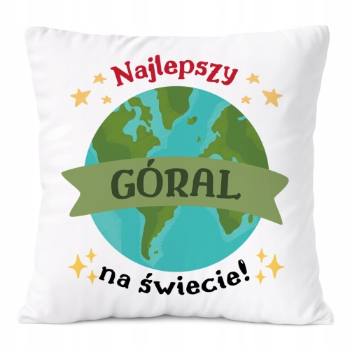 Poduszka Dla Górala na Prezent z Nadrukiem ze Zdjęciem Biała PoliDraw