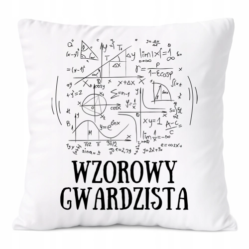 Poduszka Dla Gwardzisty na Prezent z Nadrukiem ze Zdjęciem Biała PoliDraw