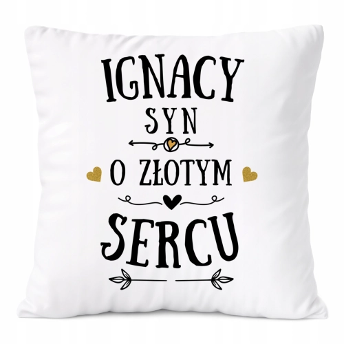 Poduszka Prezent Dla Ignacego Syna Dziecka z Nadrukiem ze Zdjęciem