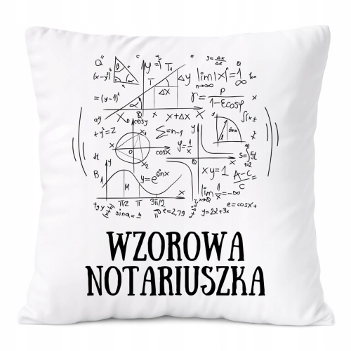 Poduszka Dla Notariuszki na Prezent z Nadrukiem ze Zdjęciem Biała PoliDraw