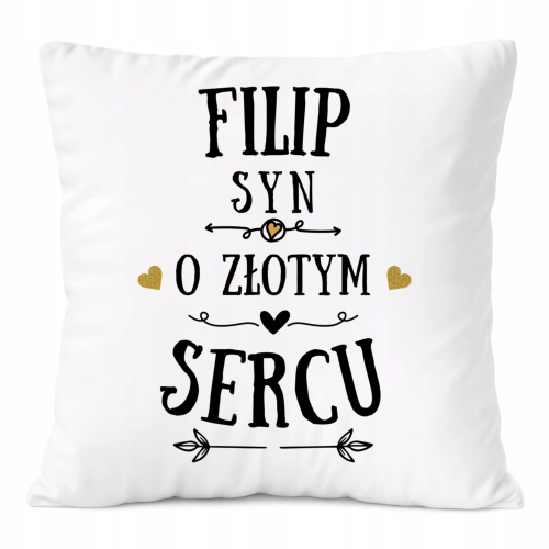 Poduszka Prezent Dla Filipa Syna Dziecka z Nadrukiem ze Zdjęciem