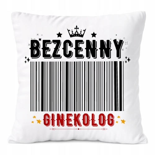 Poduszka Dla Ginekologa na Prezent z Nadrukiem ze Zdjęciem Biała PoliDraw