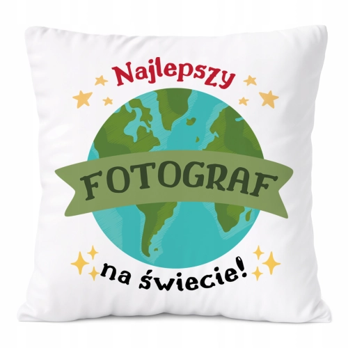 Poduszka Dla Fotografa na Prezent z Nadrukiem ze Zdjęciem Biała PoliDraw