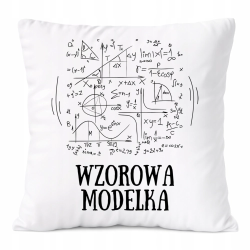 Poduszka Dla Modelki na Prezent z Nadrukiem ze Zdjęciem Biała PoliDraw