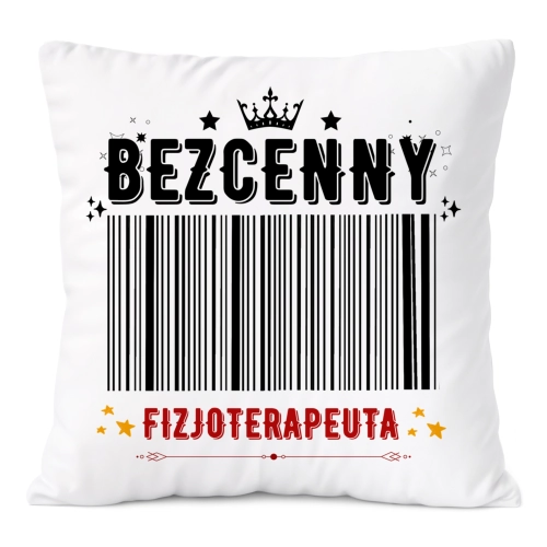 Poduszka Dla Fizjoterapeuty na Prezent z Nadrukiem ze Zdjęciem Biała