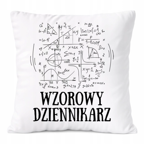 Poduszka Dla Dziennikarza na Prezent z Nadrukiem ze Zdjęciem Biała PoliDraw