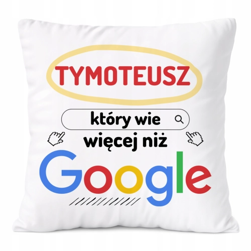 Poduszka Prezent Dla Tymoteusza Syna Dziecka z Nadrukiem ze Zdjęciem