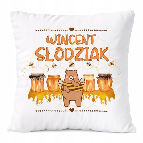Poduszka Prezent Dla Wincenta Syna Dziecka z Nadrukiem ze Zdjęciem