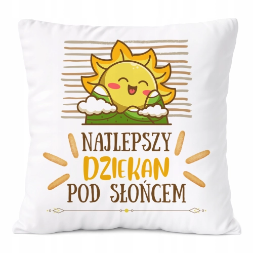 Poduszka Dla Dziekana na Prezent z Nadrukiem ze Zdjęciem Biała PoliDraw