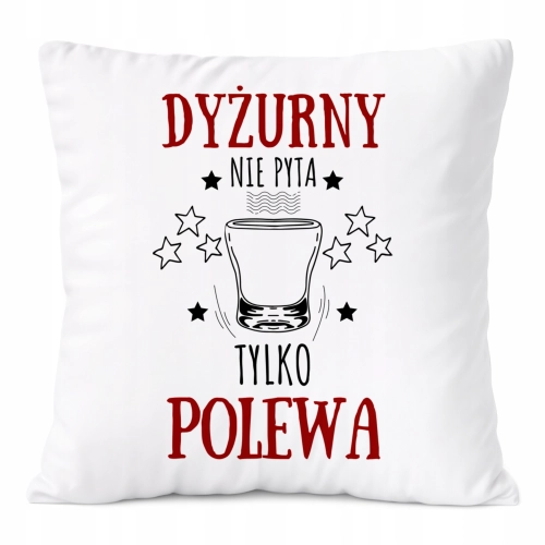 Poduszka Dla Dyżurnego na Prezent z Nadrukiem ze Zdjęciem Biała PoliDraw
