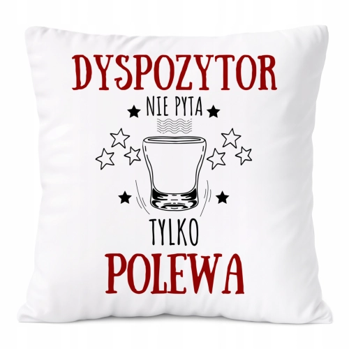 Poduszka Dla Dyspozytora na Prezent z Nadrukiem ze Zdjęciem Biała PoliDraw