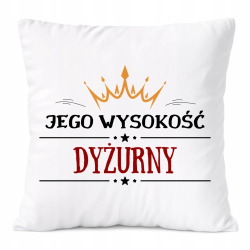 Poduszka Dla Dyżurnego na Prezent z Nadrukiem ze Zdjęciem Biała PoliDraw