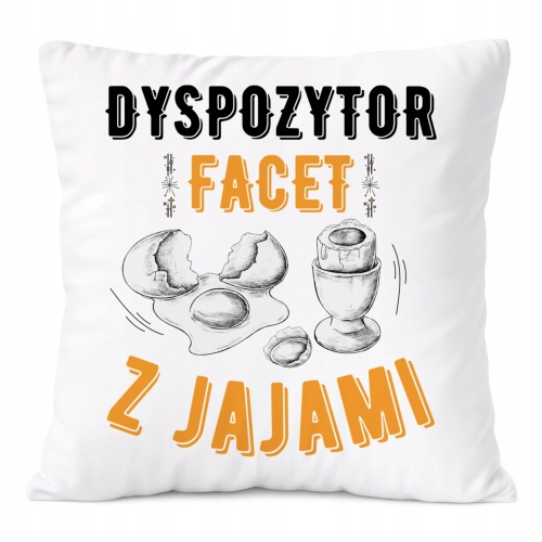 Poduszka Dla Dyspozytora na Prezent z Nadrukiem ze Zdjęciem Biała PoliDraw