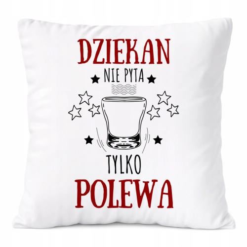 Poduszka Dla Dziekana na Prezent z Nadrukiem ze Zdjęciem Biała PoliDraw