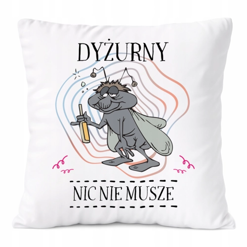 Poduszka Dla Dyżurnego na Prezent z Nadrukiem ze Zdjęciem Biała PoliDraw