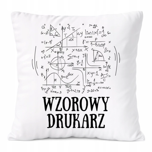 Poduszka Dla Drukarza na Prezent z Nadrukiem ze Zdjęciem Biała PoliDraw
