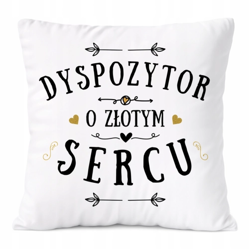 Poduszka Dla Dyspozytora na Prezent z Nadrukiem ze Zdjęciem Biała PoliDraw