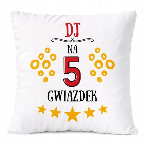 Poduszka Dla Dja na Prezent z Nadrukiem ze Zdjęciem Biała PoliDraw