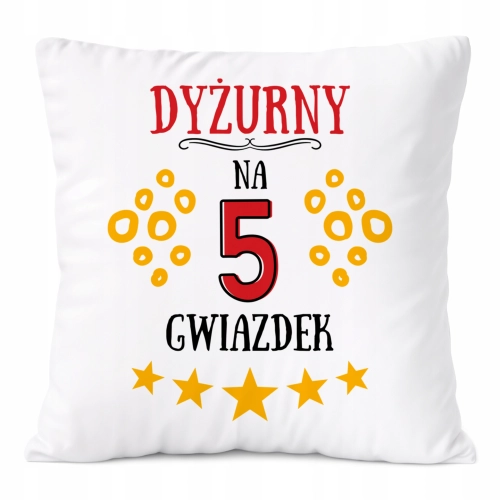 Poduszka Dla Dyżurnego na Prezent z Nadrukiem ze Zdjęciem Biała PoliDraw