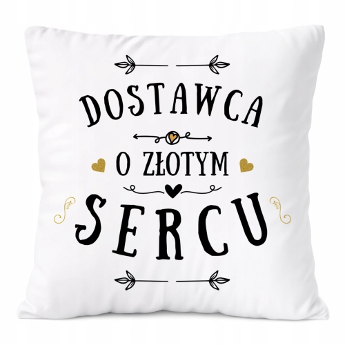 Poduszka Dla Dostawcy na Prezent z Nadrukiem ze Zdjęciem Biała PoliDraw