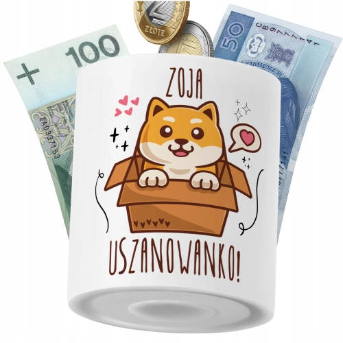 Skarbonka Dla Zoi Córki Dziecka z Nadrukiem ze Zdjęciem