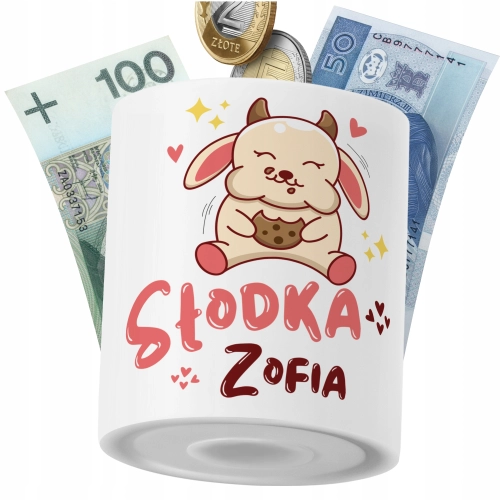 Skarbonka Dla Zofi Córki Dziecka z Nadrukiem ze Zdjęciem